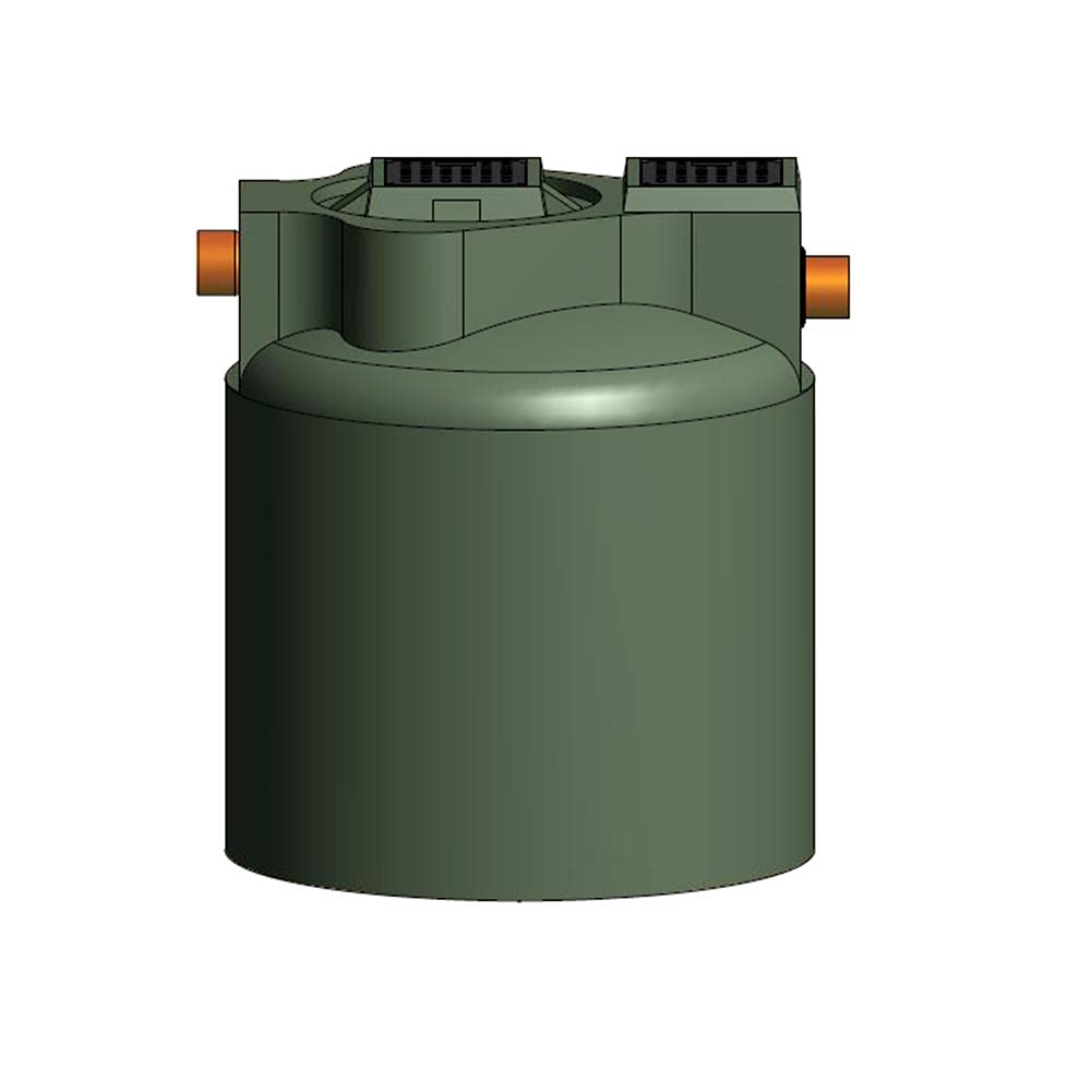Degrassatore A.E. 50, coperti 200, capacità 1600 Lt, Mis. Ø 1200 x 1400 H mm, per il trattamento delle acque reflue domestiche e acque grigie