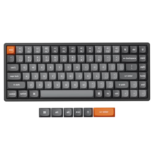 Image of Keychron K2 Max 75% Layout QMK Wireless Custom Mechanical Keyboard, Compact 84 Keys Bluetooth /2.4 GHz /Wired with White Backlight, Super Red Switch Gaming Keyboard for Mac /Windows /Linux