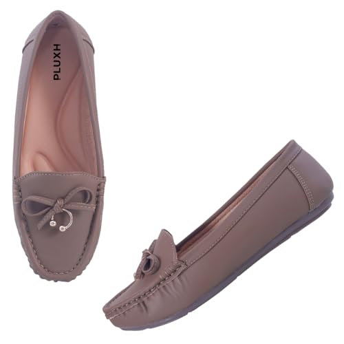 Image of Pluxh Women Bow Moccasins Loafers Slip-On Casual Flat Shoes