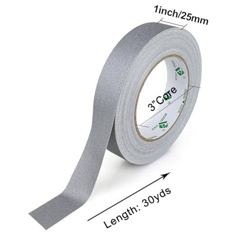 Image of BOMEI PACK Grey Gaffer Tape, Matte Non-Reflective, 1inch x 30yds No Residue Hand Tear Self-Adhesive Gaffer Tape for Labeling, Cable, Stage, Photo Studio, Painters and Duct Repair, 1 Pack