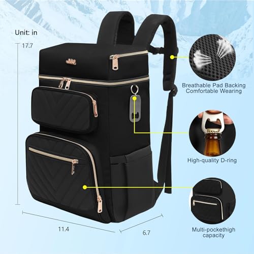 Image of Backpack Cooler Insulated Leakproof, Soft Cooler for Outdoor Camping Hiking