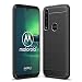 Produktbild NUPO Hülle für Moto G8 Plus, Silikon TPU Schale Kratzfest Kohlefaser Optik Cover Carbon Fiber Look Shockproof Schutzhülle Case für Motorola G8 Plus Smartphone (Schwarz)