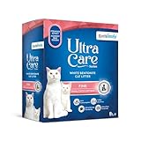 BentySandy Ultra Care Series Arena para gatos, 100 % bentonita blanca natural, fuerte aglomeración, 99,5 % libre de polvo, sin fragancia, 8 L (fino)