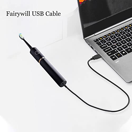 Charger Cable Replacement For Fairywill/Dnsly/Initio/Vekkia Electric Toothbrush, Usb Charging Cord 3 Ft (2-Pack) #TOP3