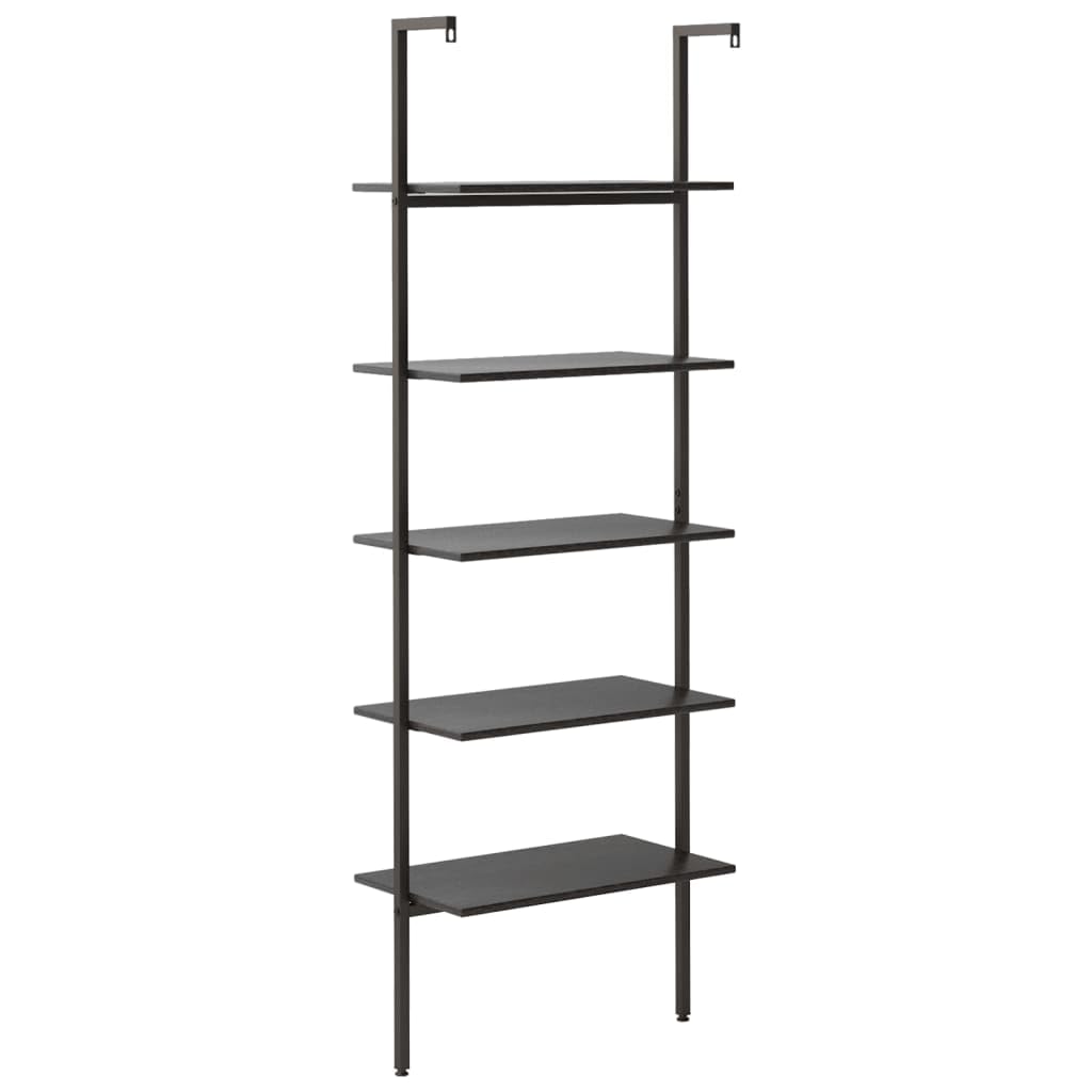 vidaXL Estantería Inclinada 5 Niveles Salón Capa Estante Mueble Despacho Organizador Estante Dormitorio Oficina Almacenamiento Negro