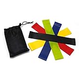 Kit 5 Faixas Elasticas Exercicios em Casa Mini Band Extensor Academia Yoga Pilates Fitness Crossfit