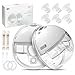 YADOBIG Milchpumpe Elektrisch Freihändig (2er Set), Tragbare Brustpumpe Elektrisch Handsfree mit LED-Display, 4 Modi & 12 Stufen, Electric Breast Pump Kabellos, 17/19/21mm, BPA-Frei