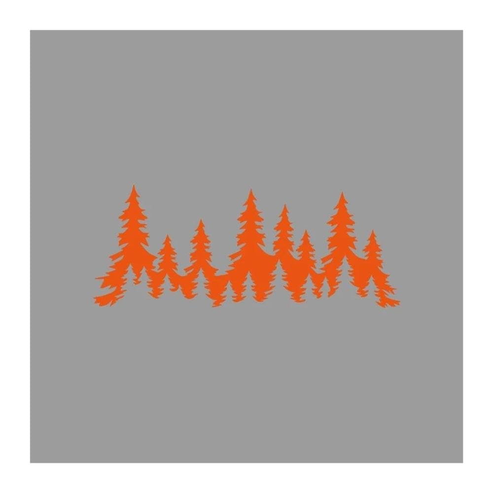 Pine Tree Forest Car Sticker Vinyl Decal for Auto Window Door(Orange,S)