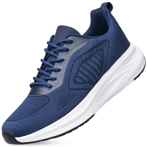 Men's Non Slip Running Sneakers Walking Shoes Lightweight Breathable Comfortable Athletic Fashion Sneakers Mesh Workout Casual Sports
