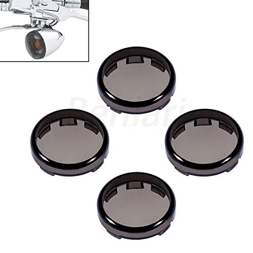 Benlari Smoke 2" Turn Signal Lens Bullet Turn Signal Light Lenses Covers Compatible For Harley Touring Softail Dyna Sportster Street Glide Road King 1997-2022 #TOP2