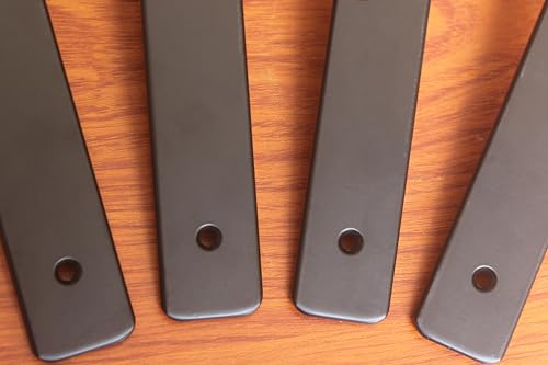 image for MHMYDZ 16 Pack - 7 inch Black Hidden L Shelf Bracket (1/5 Inch Thicked