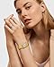 Imagen de CIVO Reloj Mujer Acero Inoxidable: Dorado Analógico de Cuarzo Cuadrado y Impermeable con Números Romanos