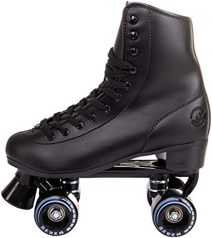 cal 7 soft boot roller skate retro fashion high top design in faux leather for indoor & outdoor