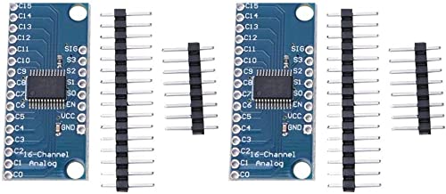 Juego de 2 módulos de tarjeta MUX CMOS de alta velocidad CD74HC4067 de 16 canales para multiplexores analógicos digitales
