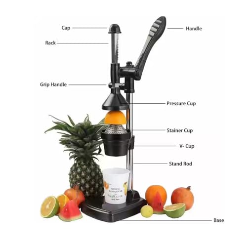 Image of LABGO Aluminium Hand Press Juicer - Manual Citrus /Fruit Juicer (Mosambi, Orange, Pomegranate) - Heavy-Duty Hand Juicer /Juice Press Machine
