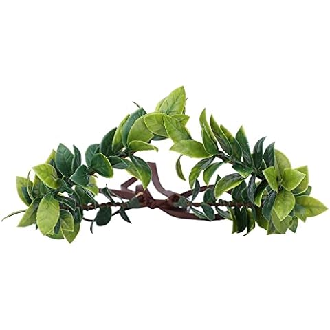 MOSTORY Handmade Green Laurel Leaf Crown Cover