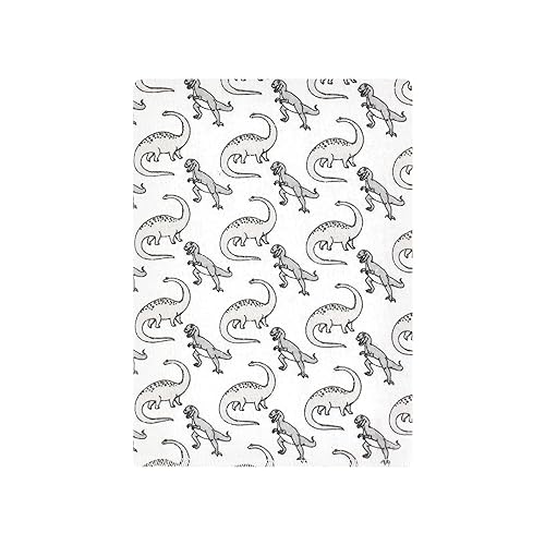 Image of Hudson Baby Unisex Baby Cotton Flannel Burp Cloths Bundle, Neutral Dino World, One Size
