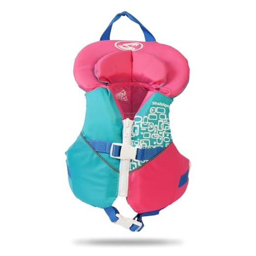 Top 5 Best Toddlers Life Jackets | Ensure Safety | SUP Board Accessories Stohlquist Infant Life Jacket - Coast Guard Approved PFD Life Vest for Small Children, Support Collar, Grab Handle, Fully Adjustable with Quick Release Buckle | 10-30 lb, Aqua/Pink