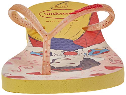 Chinelo Slim Princess, Havaianas, Meninas, Amarelo Limão, 25/26