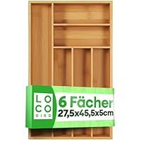 Sidorenko Loco Bird - Caja de cubiertos para cajones de bambú, 6