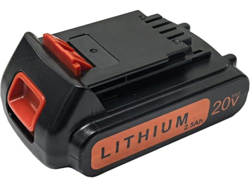 GHU Batterie de rechange pour Black & Decker 20 V 2500 mAh compatible avec les outils électriques Black & Decker 20 V