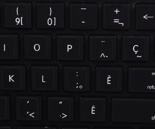 French Canadian Non-Transparent Keyboard Labels Layout Black Or White Background For Desktop, Laptop And Notebook Are Compatible With Apple (Cg) (Black Background) #TOP3