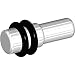 Produktbild SECOTEC Glas-Bodenträger Petra | Bohr ø 5 mm | Glas-Plattenträger zum Stecken | mit Auflage-Gummi | 20 Stück