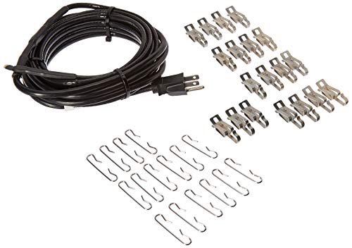 King Electric CWR100-20 Constant Wattage Roof Gutter De-Icing Heating Cable, 120-Volt, 5-Watts Ft. with Plug 20-Feet