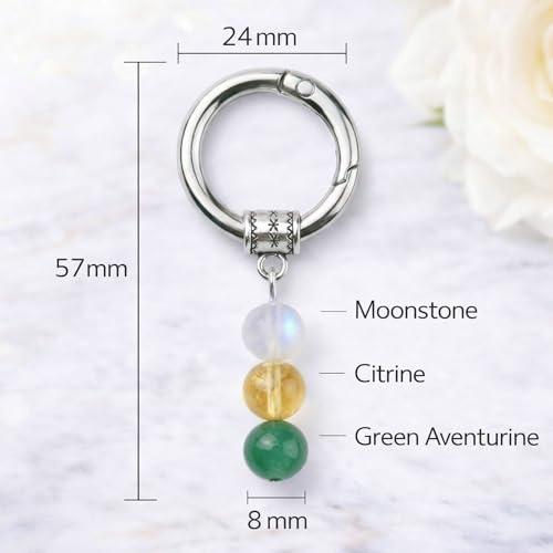Image of Crystal Keychain Gift for New Beginnings, Farewell Coworker Gift, Healing Crystal Keyring, Graduation Gift