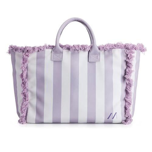 Muitomas Borsa Mare Da Donna Grande, Estiva Con Manici Rinforzati E Tasca Interna, 46 X 33 X 15, Colore Lilla