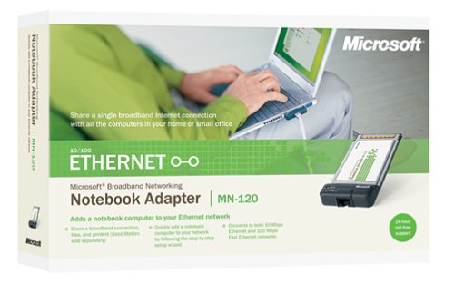 Microsoft M49-00001 Broadband Network Ethernet Notebook Adapter (MN-120)