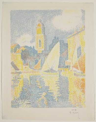 Toile le Port de Saint-Tropez Paul Signac 60x90cm poster paysage impression salon