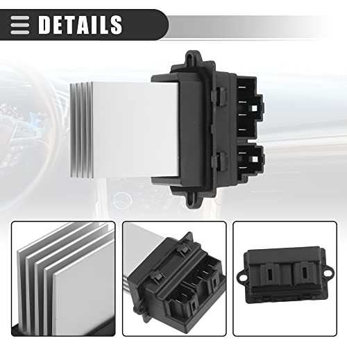 Image of Motoforti Car Heater Blower Motor Resistor, HVAC Blower Motor Resistor, for Dodge Grand Caravan 2001-2005, Metal Plastic, 4885482AC, Black Silver Tone