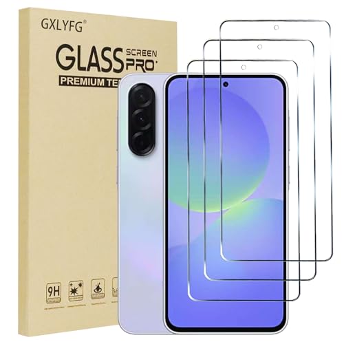 GXLYFG 3 Pack Tempered Glass Screen Protectors Compatible with Samsung Galaxy A37 5G Anti Scratch Bubble Free 9H Hardness