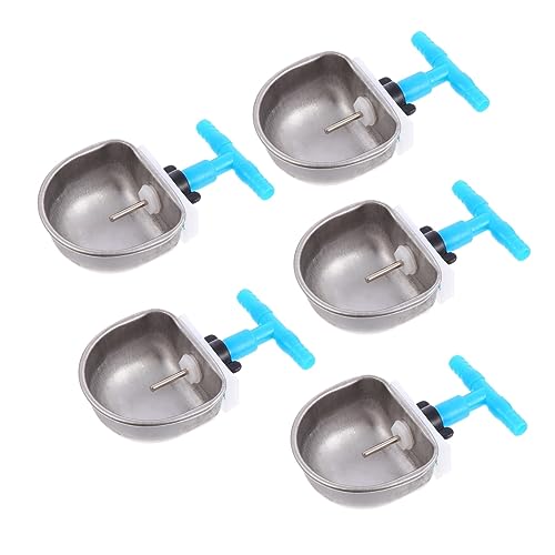 Happyyami Rabbit Watering Kit 5pcs Automatic Nipple Drinkers Farm Accessory Drinking Bowl for Rabbits