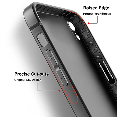 Image of TENOC Phone Case Compatible with iPhone XR, Black Case Anti-Fingerprint Protective Bumper Matte Cover for 6.1 Inch
