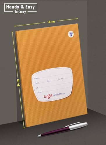 Image of TARGET PUBLICATIONS Double Line Notebooks | 172 Ruled Pages A5 Size | Long Notebooks 2 Line | Soft Brown Cover | 18 cm x 24 cm Approx | Pack of 6 Books | GSM 57