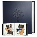Rdylymx Large Photo Album Self Adhesive Scrapbook Album for 5x3 6x4 7x5 10x8 Pictures,40 Pages Leather Cover DIY Photo Book,Ideal Gifts for Family Travel Wedding Baby Blue - Image 1