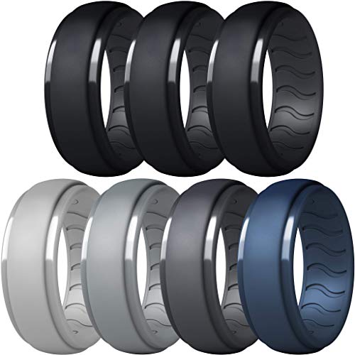 Image of Mens Silicone Wedding Band - Rubber Wedding Rings, Silicone Wedding Band