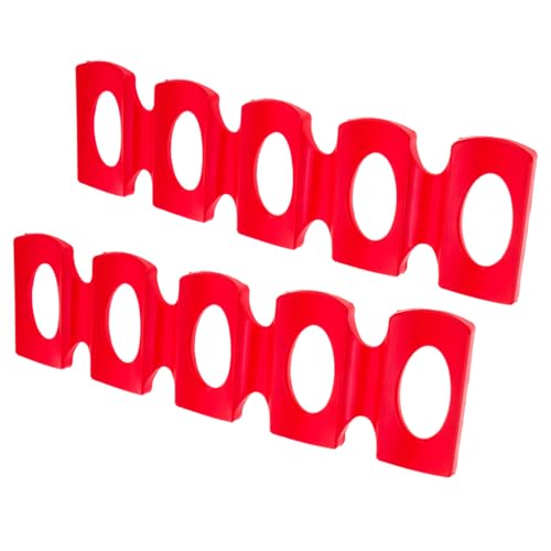 COLLBATH 2pcs Silicone Beer Pad for Beverage Storage Stacking Mat for Home Bar and Party Use Versatile Organizer for Wine Bottles Cans and Drinks Easy to Clean Red
