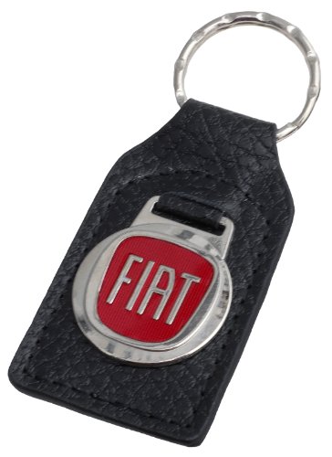 Triple-C Fiat Leather and Enamel Key Ring Key Fob