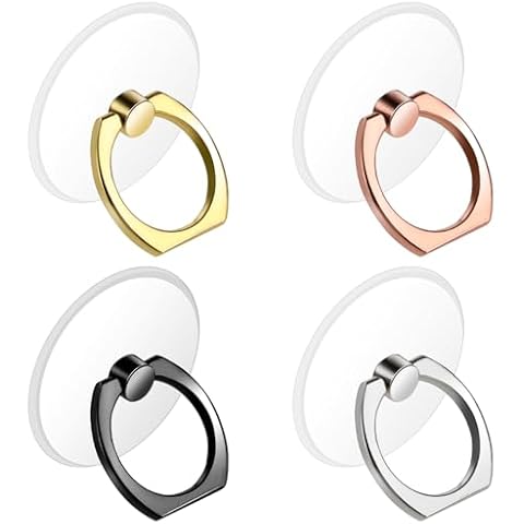 COMNICO 4 Pack Transparent Phone Ring Holders Cover