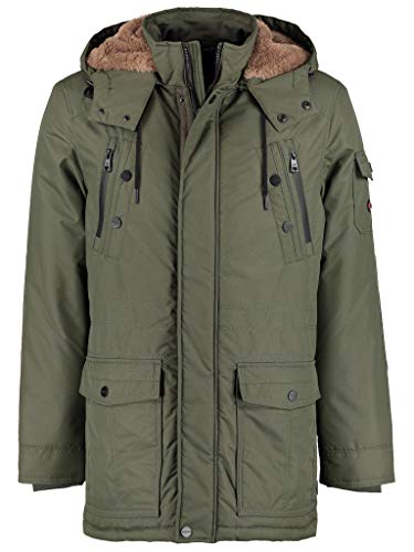 Preisvergleich Produktbild DNR Herren Parka mit Kapuze und kontrastfarbigem Futter