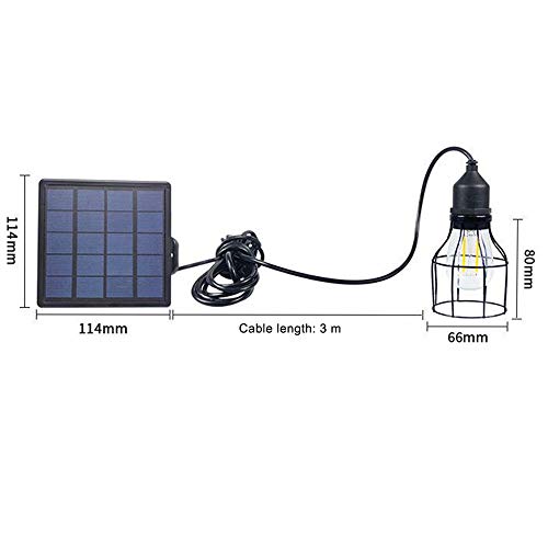 Li-xada Solar Pendelleuchte E27 Außenleuchte Sensitive Light IP65 Wasserbeständigkeit für Garten Hof Terrasse Balkon – Bild 8