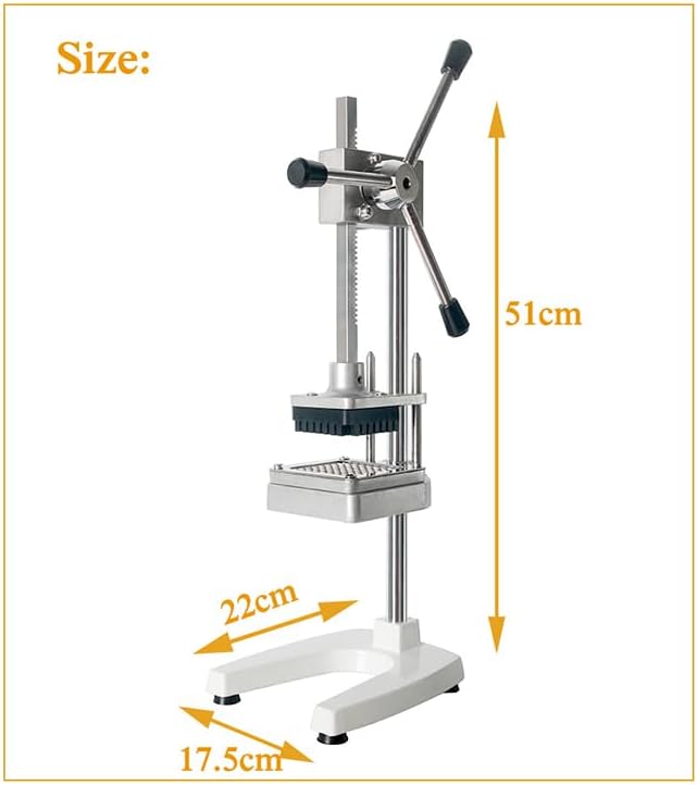 Manual Potato Chips French Fries Cutter Vegetable Slicer Chopper Manual Vegetable Chopper (10MM)