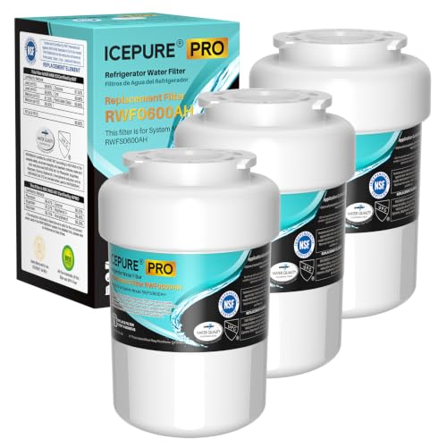 Image of ICEPURE PRO RWF0600AH NSF /ANSI 401 NSF /ANSI 53 Certified Replacement For GE MWF Refrigerator Water Filter, MWFINT, MWFA, HDX FMG-1, GSE25GSHECSS, 46-9991, GSH25JSDDSS, GSHS6LGBBHSS, PC75009, 3PACK