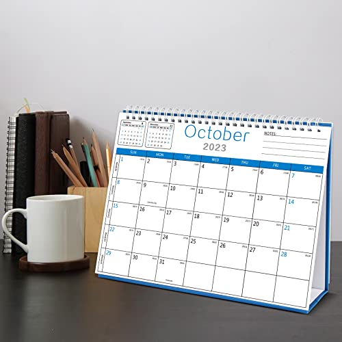 Bhr Desk Wall Calendar 2023-2024,Monthly Desk Calendar From January 2023-June 2024,10"×8" Standing Flip Desktop Calendar With Strong Twin-Wire Binding,Thick Paper And Writing Blocks For New Year Christmas Gifts #TOP4