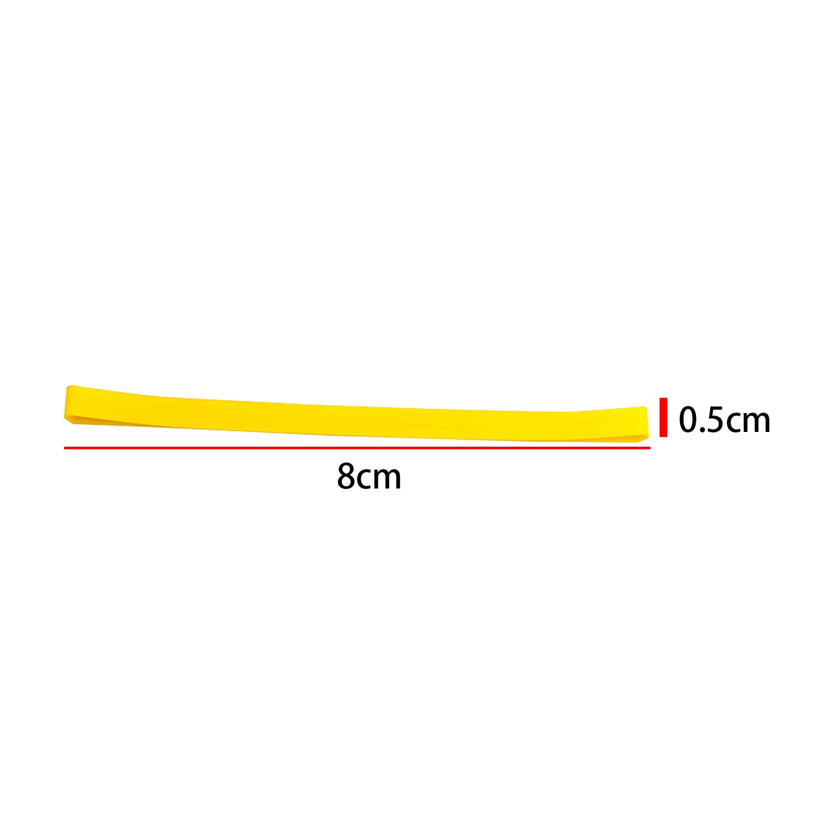 10pcs 80MM Yellow Silicone Rubber Bands 0.5CM Silicone Elastic Ties For Beach Chair Books Binding Belt,Ties,Box Wrapping Bands For Office Supply - Image 2