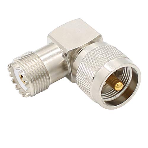 Adaptador ángulo 90° PL259 Macho a Hembra UHF 2 unidades miniatura 3