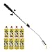 Price comparison product image Weed Burner + 8 Butane Gas Canisters - Killer Wand Blowtorch Garden Outdoor Weeds Grass Moss Fungus Auto Ignition Adjustable Flame Flame Thrower | 8 Gas Bottles - Weedkiller